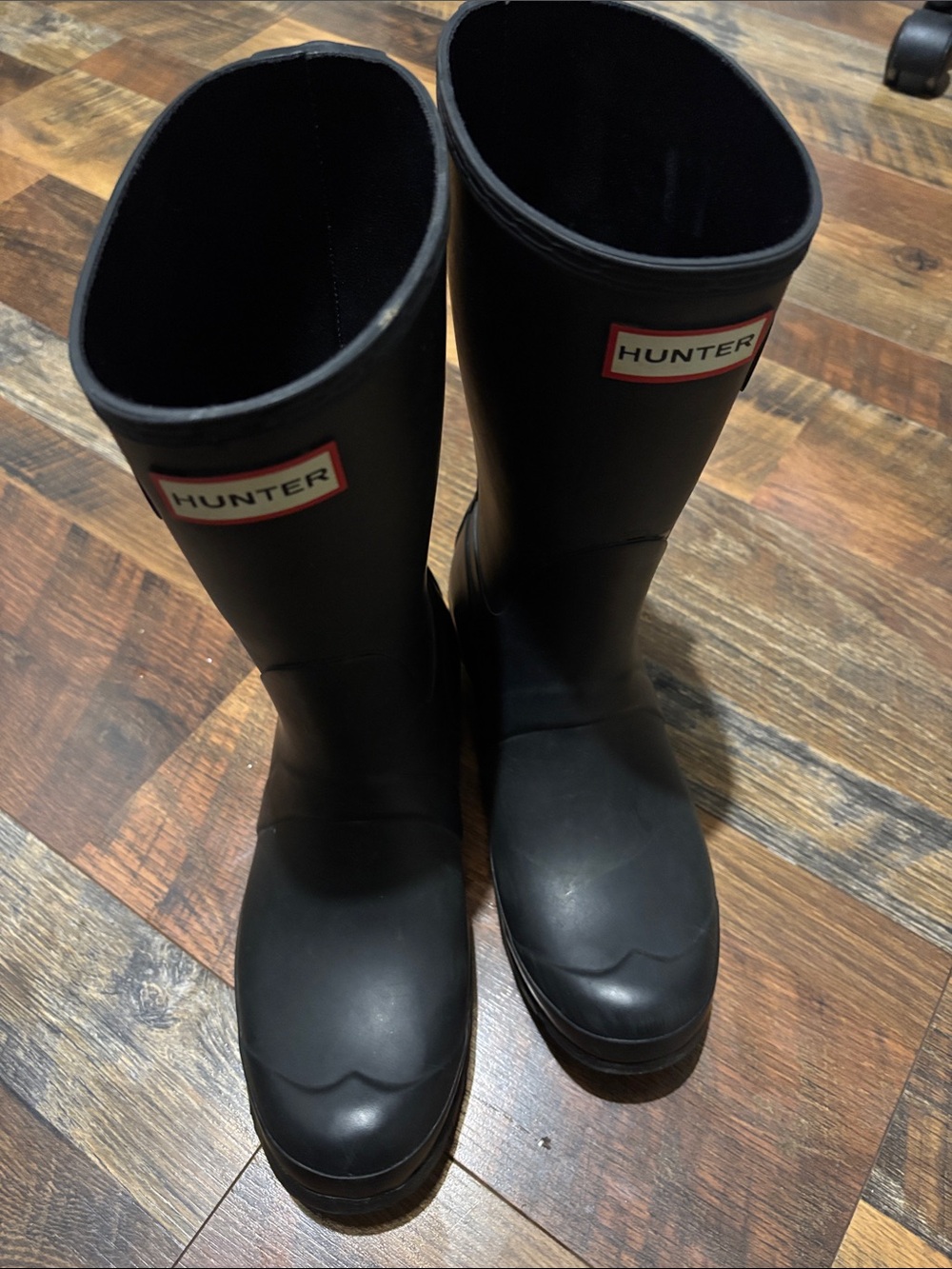 Hunter Black Women's Tall Rubber Rain Boots
